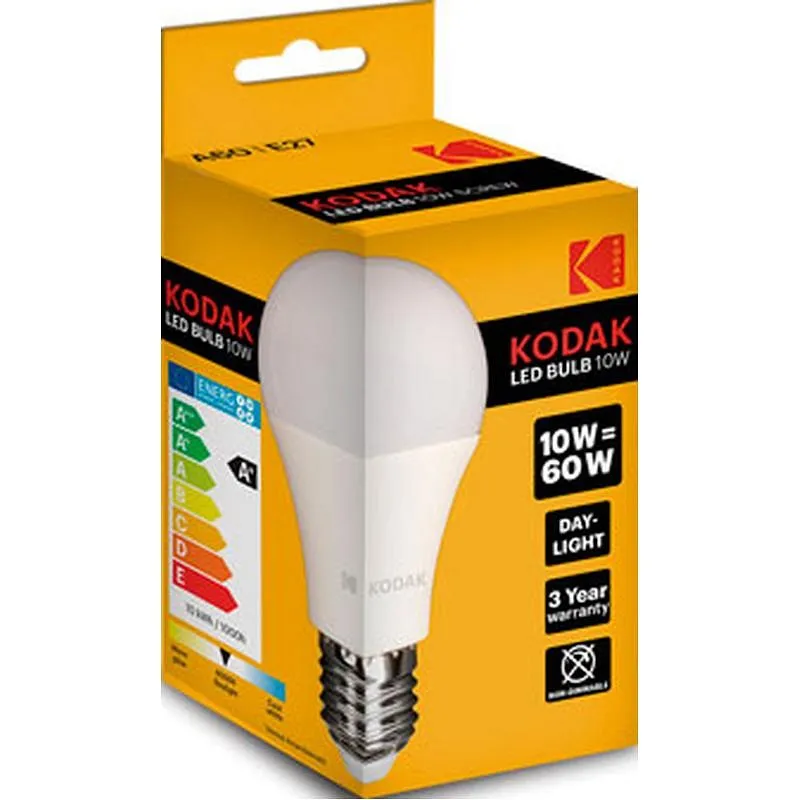 Compra BOMBILLA LED ESTANDAR E27 LUZ FRIA 806LM 10W KODAK 30415669 al mejor precio