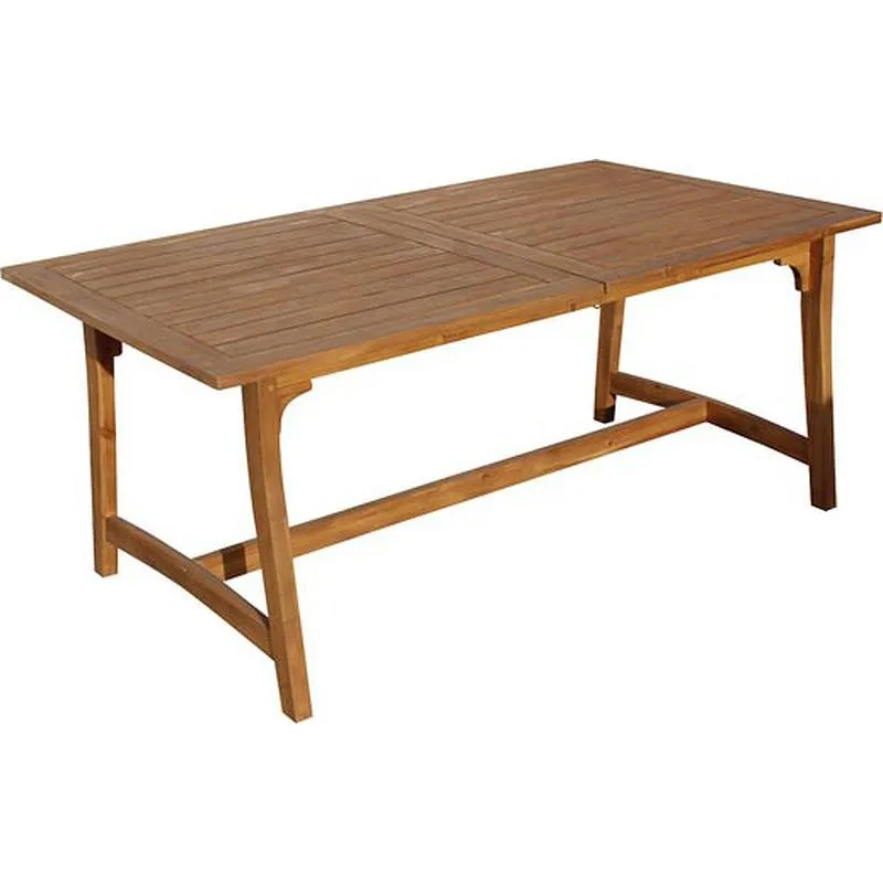 Compra MESA MADERA EXTENSIBLE ACACIA 180/240 X 100 CM IMPORT T940 al mejor precio