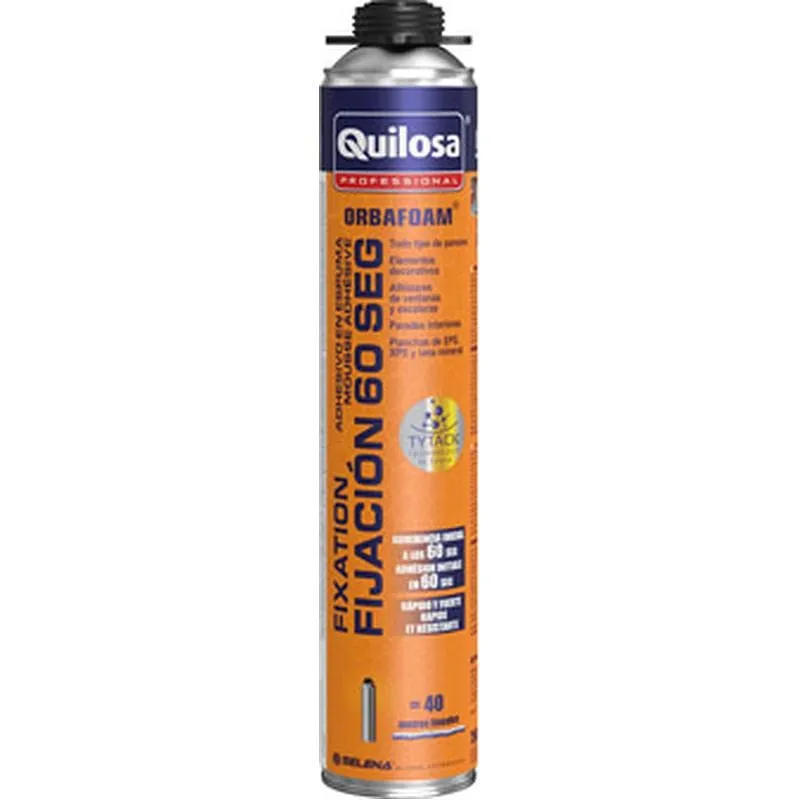 Compra ESPUMA ADHESIVA MONTAJE ORBAFOAM FIJACIÓN 60 SEG PISTOLA 750 ML QUILOSA 10040750 al mejor precio