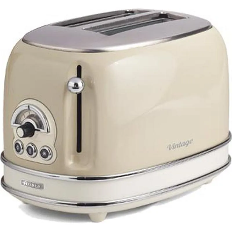 Compra TOSTADOR DOS RANURAS CORTAS VINTAGE BEIGE 810W ARIETE 155/13 al mejor precio
