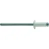 Compra REMACHE ESTANDAR CABEZA ALOMADA diametro 4,0 X 14 MM, ALUMINIO/ACERO L. BLANCO 500 UDS BRALO 01010BL4014 al mejor precio