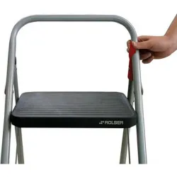 Compra TABURETE PLEGABLE 2 PELDAÑOS HOMOLOGADO M/10 2 PELDAÑOS BLANCO ROLSER MET003 BLANCO al mejor precio
