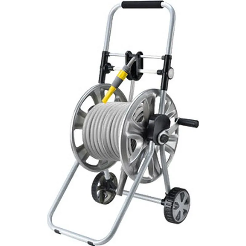 Compra CARRO PORTAMANGUERA METALICO MANGUERA DE 20 M Y ACCESORIOS IRONSIDE GARDEN 500210 al mejor precio