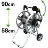 Compra CARRO PORTAMANGUERA METALICO MANGUERA DE 20 M Y ACCESORIOS IRONSIDE GARDEN 500210 al mejor precio