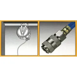 Compra ENROLLADOR MANGUERA AIRE COMPRIMIDO 12 M diametro 8 X12 CON SOPORTE PARED PRESION: 15 BAR IRONSIDE 201572 al mejor precio