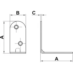 Compra ESCUADRA ACERO DE REFUERZO MODELO 3 BICROMATADO 20 X 20 MM AMIG 7070 al mejor precio