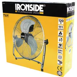 Compra VENTILADOR INDUSTRIAL diametro50CM 120W ORIENTABLE 3 VELOCIDADES IRONSIDE 201469 al mejor precio