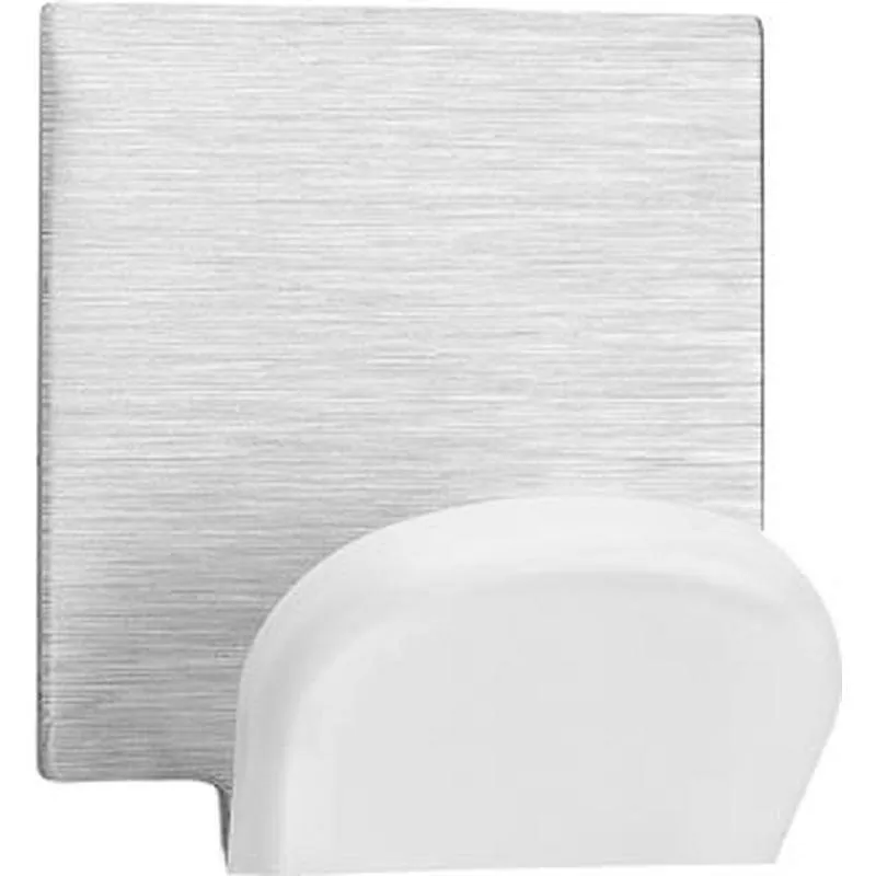 Compra COLGADOR ADHESIVO 1 GANCHO ACERO INOXIDABLE CROMO MATE/BLANCO 2 UNIDADES INOFIX 2078-2- al mejor precio