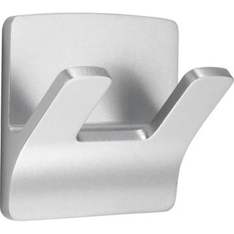 Compra COLGADOR ADHESIVO 2 GANCHOS PLASTICO CROMO MATE INOFIX 2192-7- al mejor precio