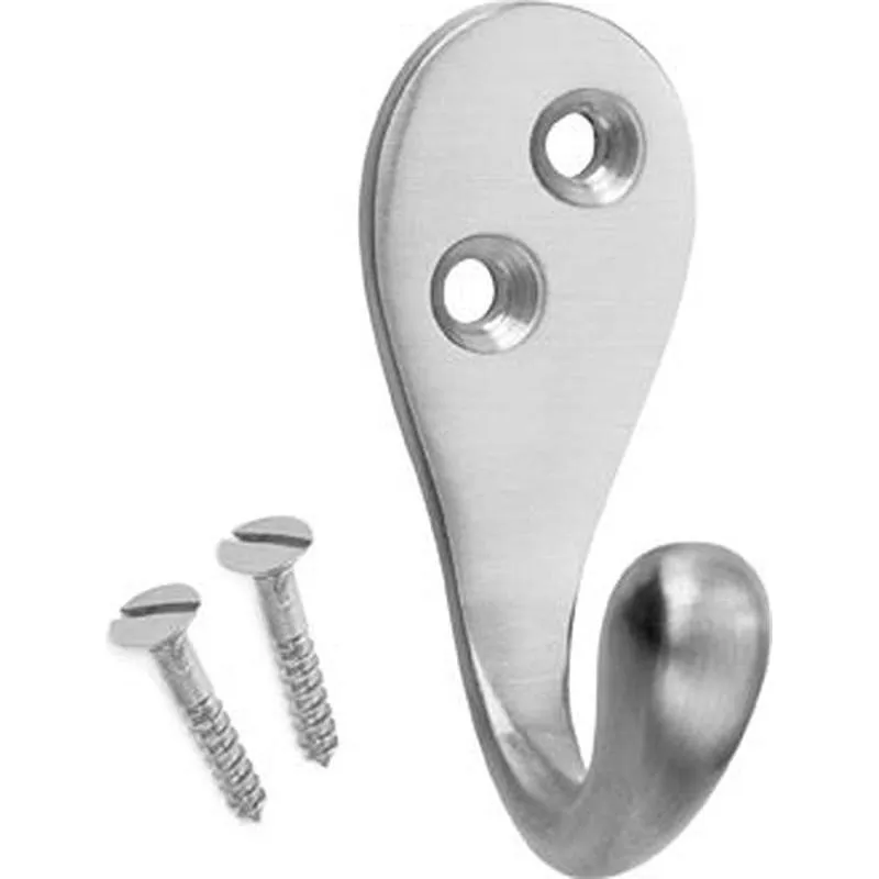 Compra COLGADOR CON TORNILLOS 1 GANCHO LATON NIQUEL SATINADO INOFIX 3760-7- al mejor precio