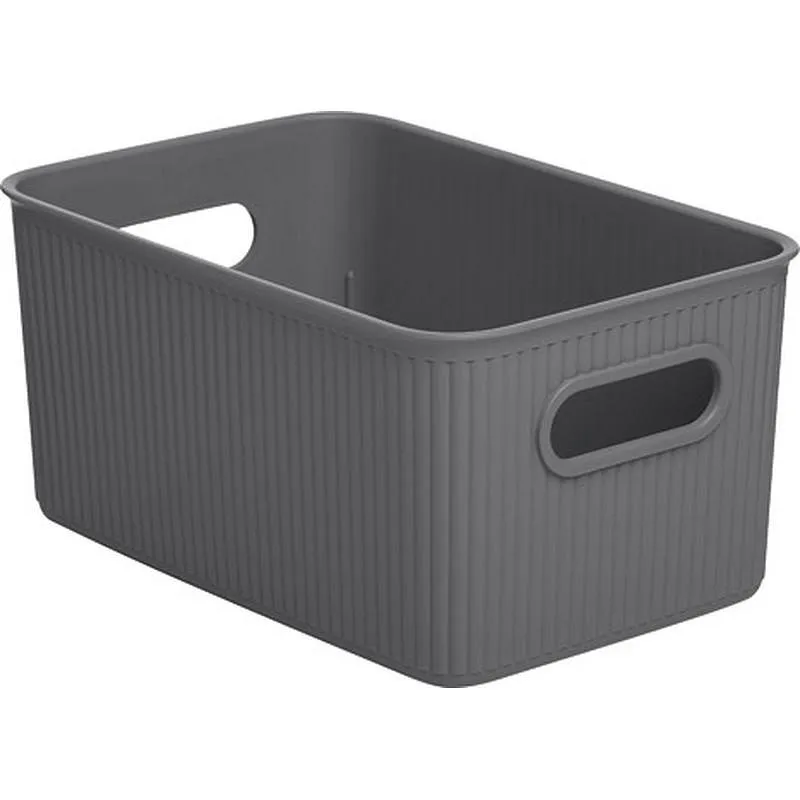 Compra CESTA ORDENACION BAOBAB M ANTRACITA 18,1 X 27,2 X 13 CM TATAY 7010214 al mejor precio