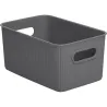 Compra CESTA ORDENACION BAOBAB M ANTRACITA 18,1 X 27,2 X 13 CM TATAY 7010214 al mejor precio