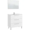 Compra MUEBLE BAÑO 80CM + ESPEJO ATHENA BLANCO 80 X 86 X 45 CM ARKITMOBEL 305423BO al mejor precio
