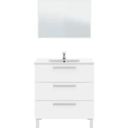 Compra MUEBLE BAÑO 80CM + ESPEJO ATHENA BLANCO 80 X 86 X 45 CM ARKITMOBEL 305423BO al mejor precio