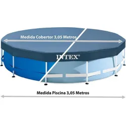 Compra COBERTOR DE INVIERNO PARA PISCINA REDONDA METAL FRAME INTEX diametro 305 CM INTEX 50966 al mejor precio
