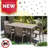 MESA RESINA RATAN ANTIINSECTOS 150 X 90 CM TAUPE GARDEN LIFE 4099-02