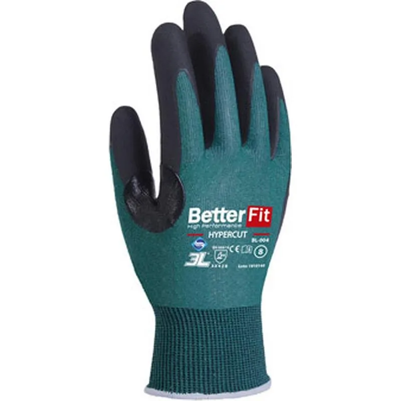 Compra GUANTE ANTICORTE FIBRA VIDRIO RECUBIERTO NITRILO FOAM HYPERCUT TALLA 9 3L BL-004 al mejor precio