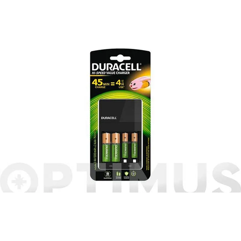 Compra CARGADOR DE PILAS HIGH SPEED INCL. 2AA+2AAA BL.4 DURACELL 5000394036529 al mejor precio
