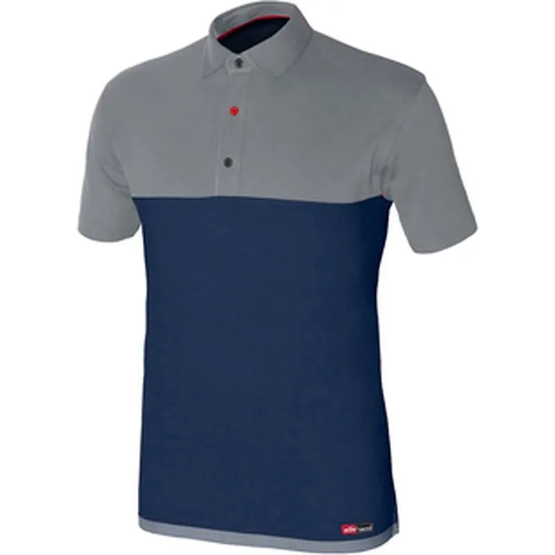 Compra POLO STRETCH BICOLOR AZUL-GRIS TALLA L ISSALINE 8774-040-L al mejor precio
