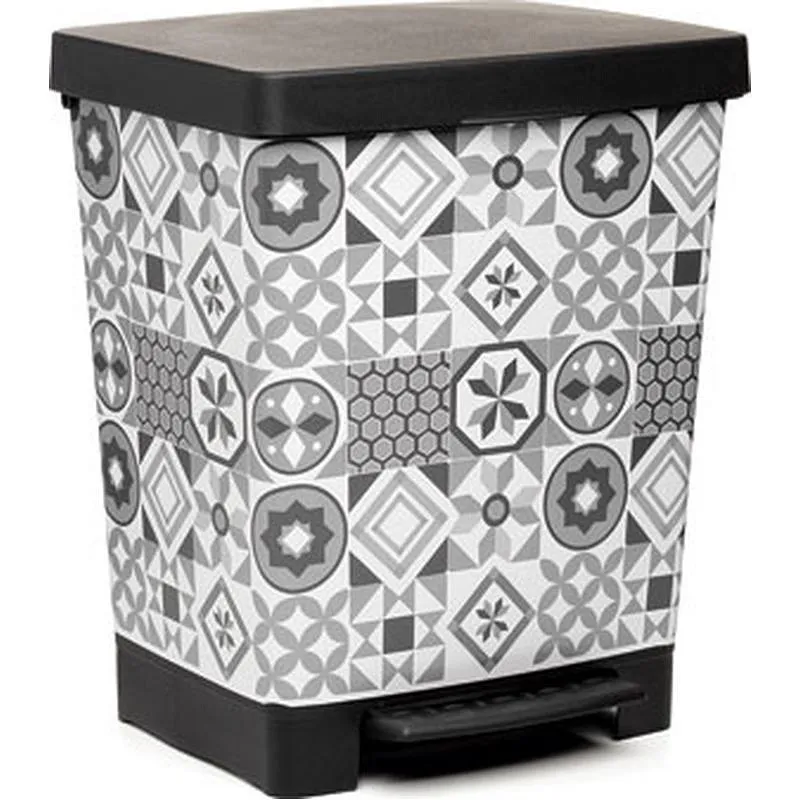 Compra CUBO PEDAL DECORADO CUBIK DECO HYDRAULIC 23 L TATAY 1020500 al mejor precio