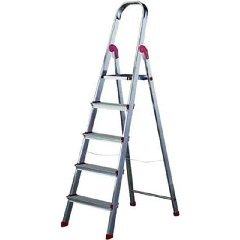 Compra ESCALERA ALUMINIO DOMESTICA UNICA 5 PELDAÑOS ROLSER UNI003 al mejor precio