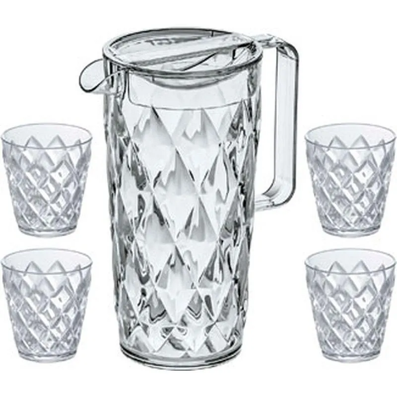 Compra JARRA + 4 VASOS ACRILICO CRYSTAL SET 25 CL KOZIOL 4007535 al mejor precio