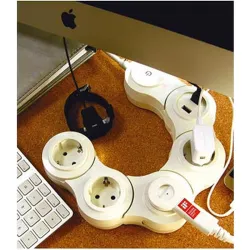 Compra BASE MULTIPLE FLEX 4T + 2 USB + WIFI 1,5 M 3 X 1,5 RUBILEC OCSW681114 al mejor precio