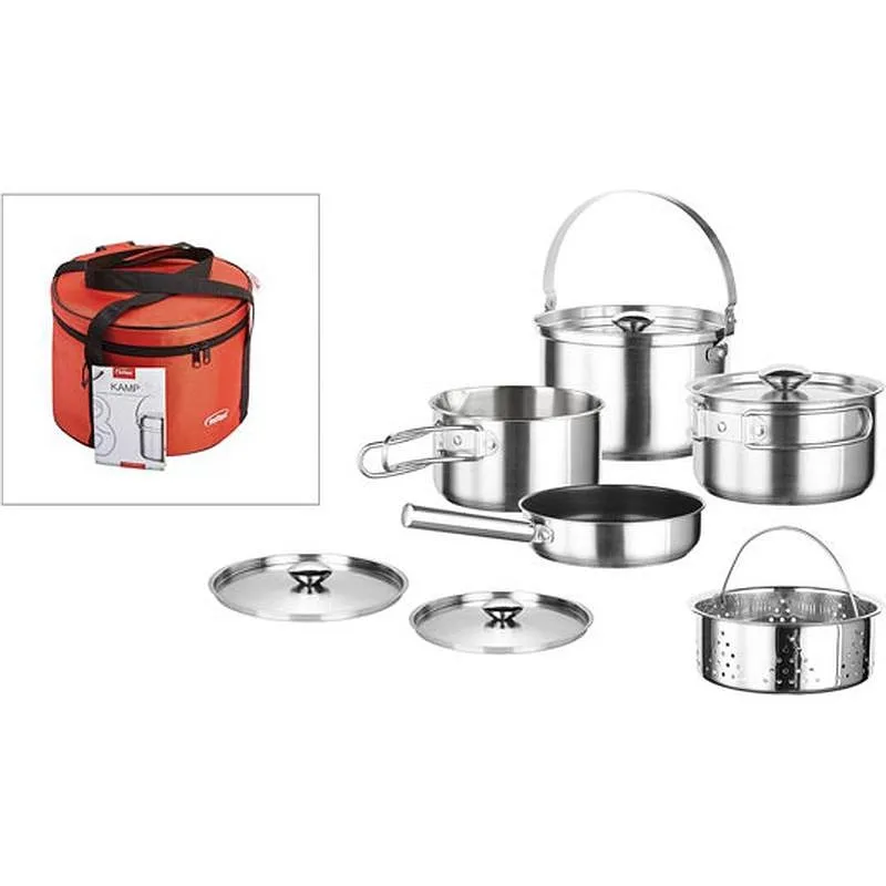 Compra BATERIA INOX APILABLE 5P+ 2TAPAS CON BOLSA TRANSPORTE 61117 al mejor precio