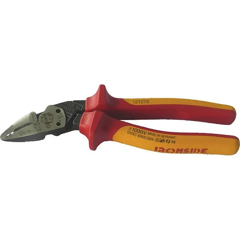 Compra ALICATE CORTE DIAGONAL 1000 V MULTI FUNCION 180 MM MANGO BICOMPONENTE IRONSIDE 121278 al mejor precio