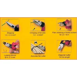 Compra ALICATE CORTE DIAGONAL 1000 V MULTI FUNCION 180 MM MANGO BICOMPONENTE IRONSIDE 121278 al mejor precio