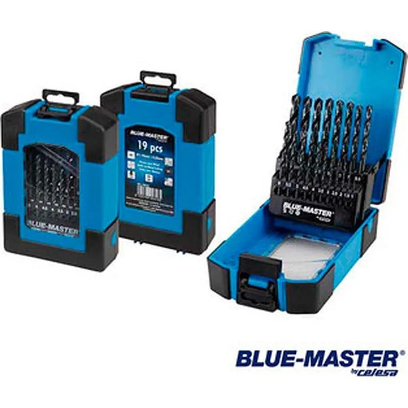 Compra BROCA METAL STANDARD CILINDRICA HSS DIN338 JUEGO 1 A 10 MM 19 UNIDADES BLUE-MASTER P6010 al mejor precio