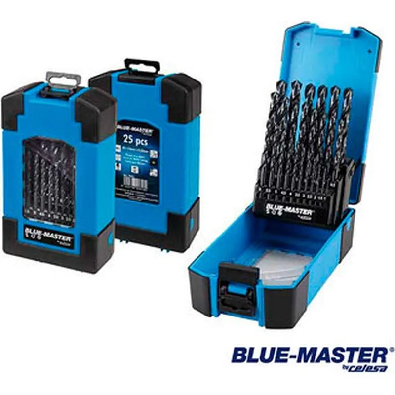 Compra BROCA METAL STANDARD CILINDRICA HSS DIN338 JUEGO 1 A 13 MM 25 UNIDADES BLUE-MASTER P6011 al mejor precio