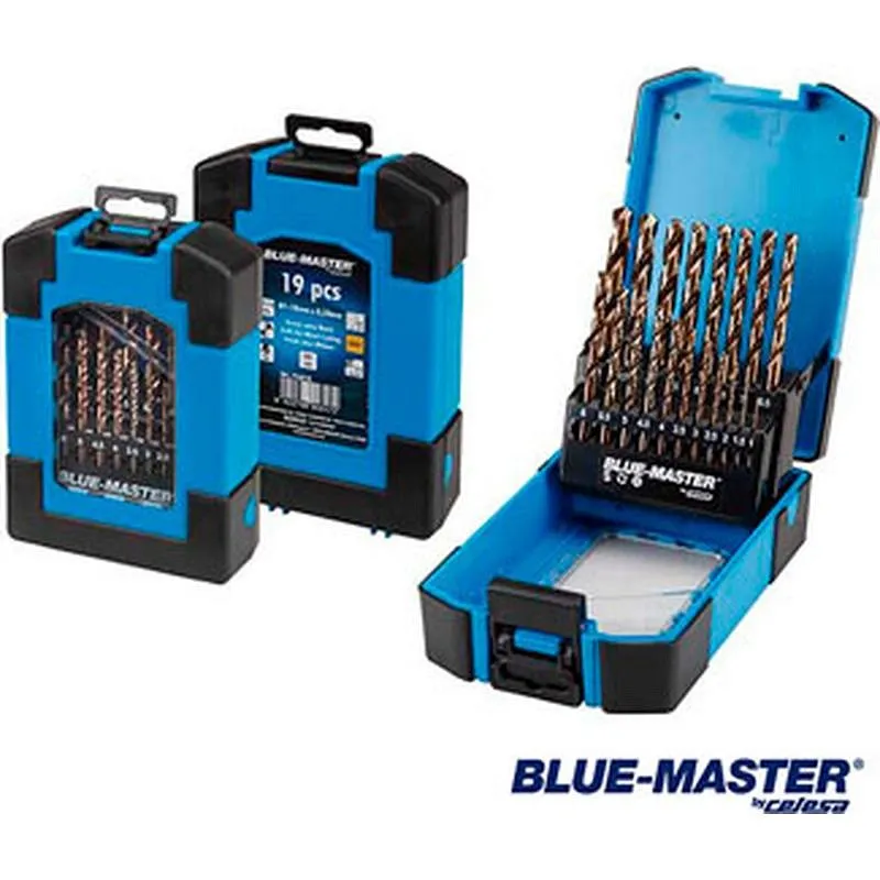 Compra BROCA METAL PROFESIONAL CILINDRICA HSSCO DIN 338 J 1 A 10 MM 19 UNIDADES BLUE-MASTER PC6010 al mejor precio