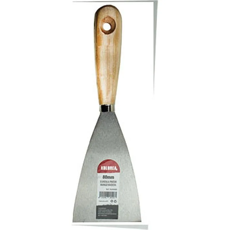 Compra ESPATULA PINTOR ACERO MANGO MADERA 80 MM KOLOREA 5267 al mejor precio