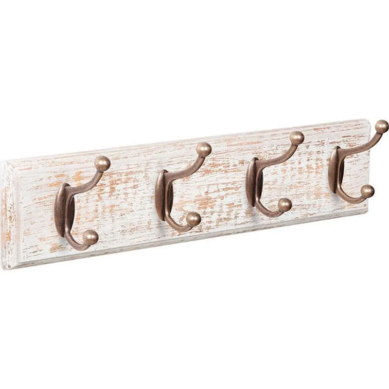 Compra PERCHA PARED 4 GANCHOS BLANCO DECAPADO NESU 9504BLBR al mejor precio