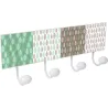 Compra PERCHA PARED 4 POMOS METAL/PORCELANA HOJAS VERDE MARRON NESU 9063B44 al mejor precio