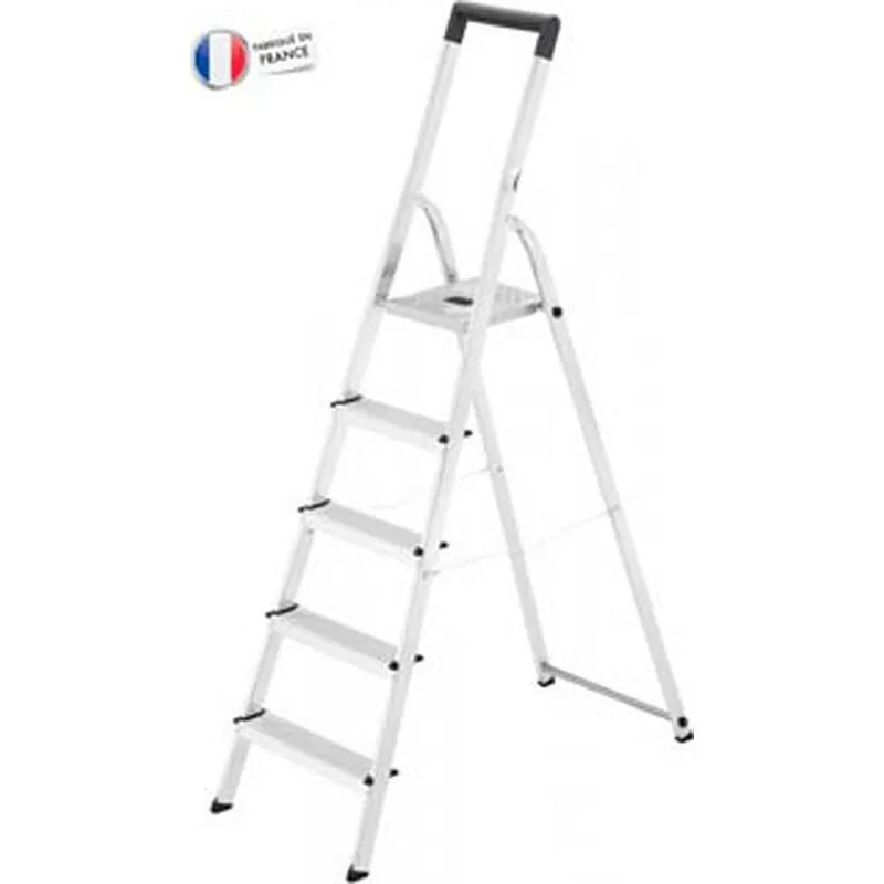 Compra ESCALERA ALUMINIO DOMESTICA L40 EASYCLIX 5 PELDAÑOS HAILO 5_8945-001 al mejor precio