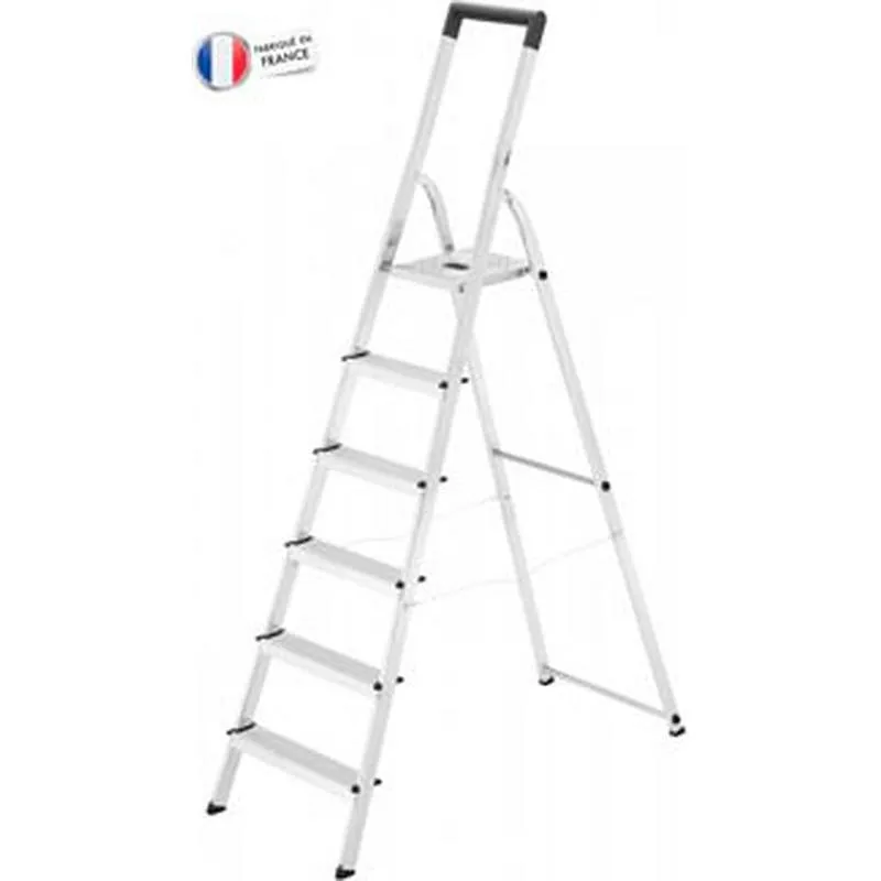 Compra ESCALERA ALUMINIO DOMESTICA L40 EASYCLIX 6 PELDAÑOS HAILO 5_8946-001 al mejor precio