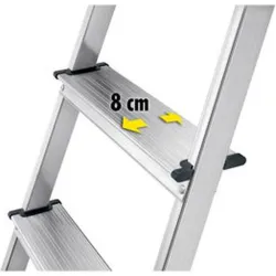 Compra ESCALERA ALUMINIO DOMESTICA L40 EASYCLIX 8 PELDAÑOS HAILO 5_8948-001 al mejor precio