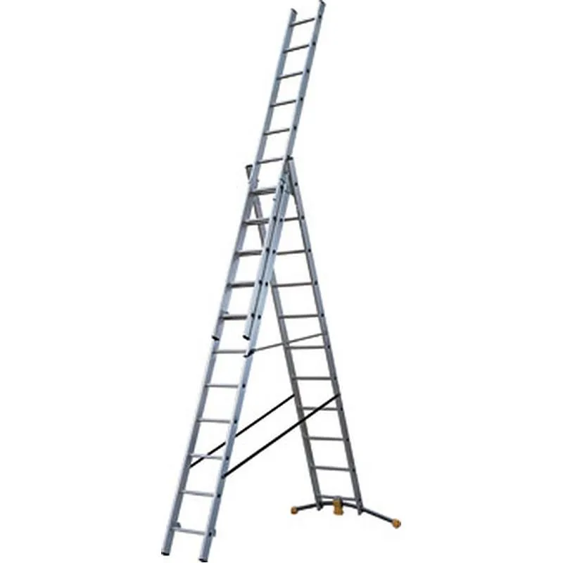 Compra ESCALERA ALUMINIO TRIPLE COMBINADA HOBBYLOT 3 X 7 PELDAÑOS HAILO 1420-801 al mejor precio