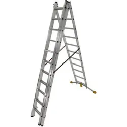 Compra ESCALERA ALUMINIO TRIPLE COMBINADA HOBBYLOT 3 X 7 PELDAÑOS HAILO 1420-801 al mejor precio
