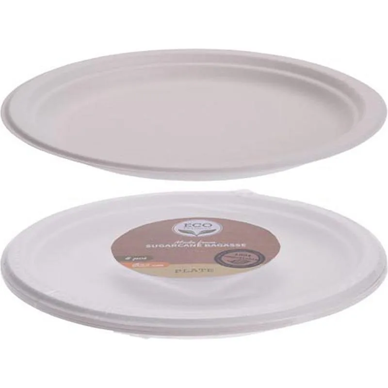 Compra PLATO LLANO DESECHABLE BIODEGRADABLE PACK 8 UDS diametro 22,5 CM IMPORT CY4653340 al mejor precio