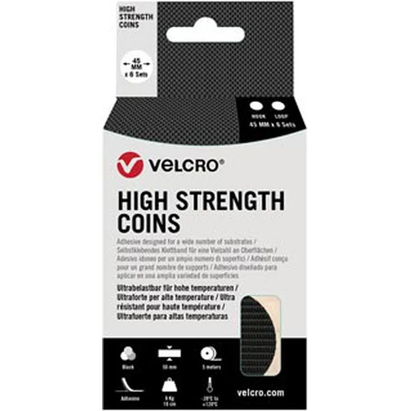 Compra DISCO UNION DESMONTABLE VELCRO® STICK ON ALTA CARGA 6 UDS diametro 45 MM ULTRAFUERTE NEGRO VELCRO® VEL-PS20010 al mejor precio