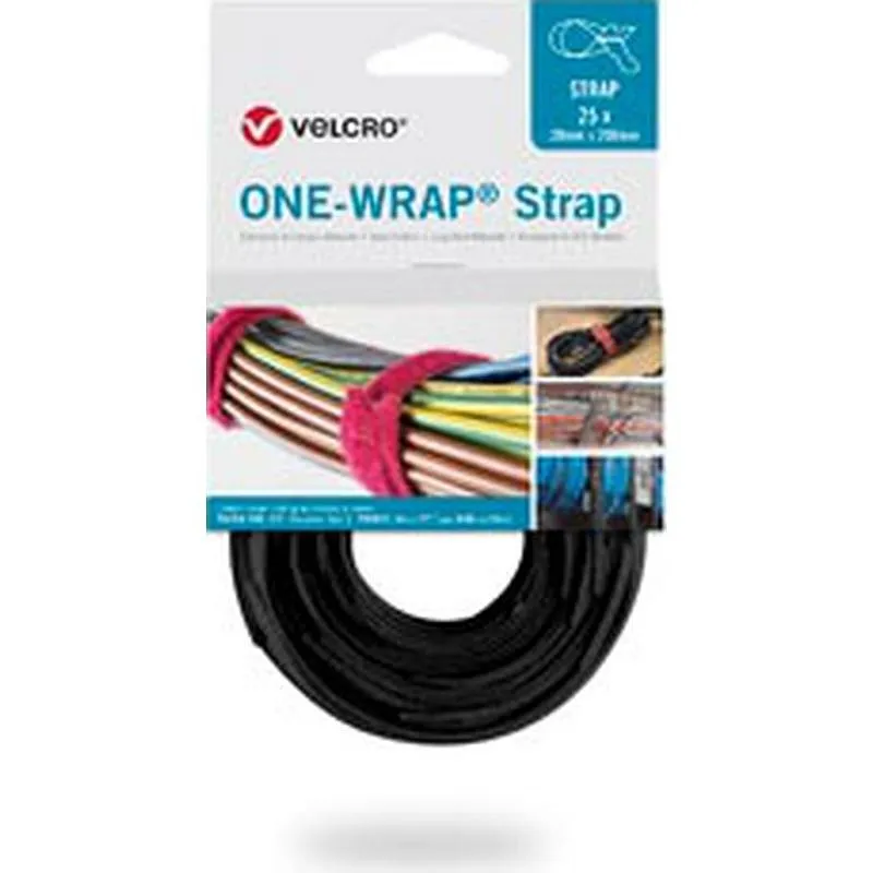 Compra BRIDA CIERRE REUTILIZABLE VELCRO® ONE-WRAP® 25 UDS 200 MM X 20 MM NEGRO VELCRO® VEL-OW64501 al mejor precio