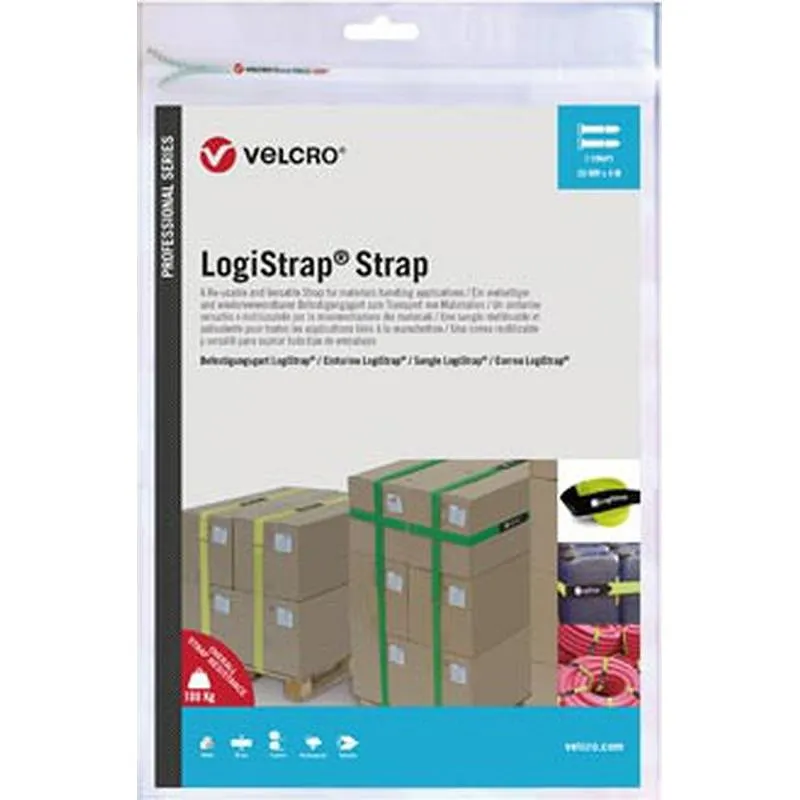 Compra CORREA AJUSTABLE DESMONTABLE LOGISTRAP® 2 UDS 4 M X 50 MM AMARILLO VELCRO® VEL-PS20024 al mejor precio