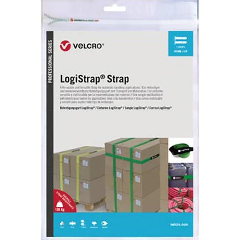 Compra CORREA AJUSTABLE DESMONTABLE LOGISTRAP® 2 UDS 6 M X 50 MM VERDE VELCRO® VEL-PS20025 al mejor precio