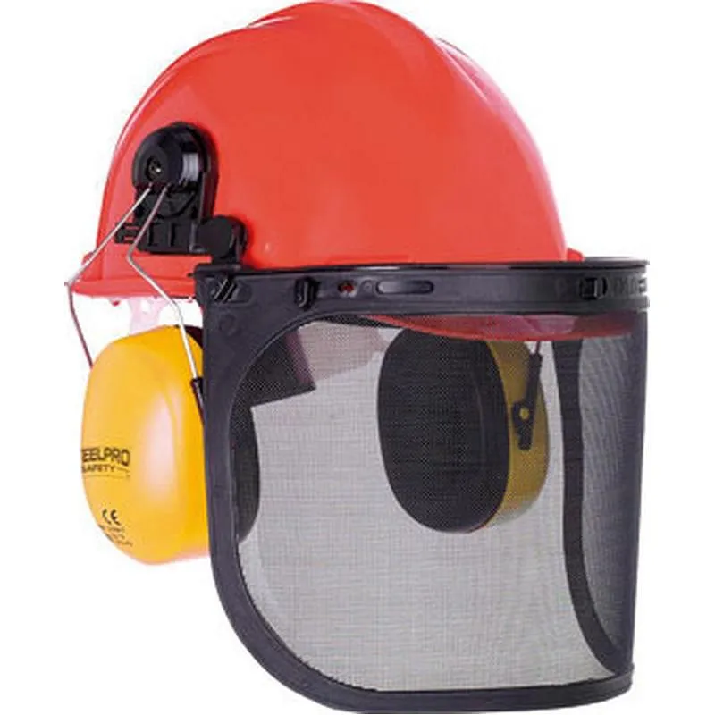 Compra CASCO FORESTAL KIT COMPLETO PANTALLA Y PROTECTOR AUDITIVO 26DB STEELPRO 2088-KF al mejor precio