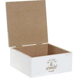 Compra CAJA MADERA MULTIUSOS 15 X 15 X 7 CM MAPA MUNDI SURTIDO LD164693 al mejor precio