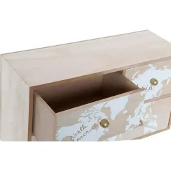 Compra MINI ARMARIO MADERA 30 X 17 X 11 CM MAPA MUNDI SURTIDO LD164701 al mejor precio