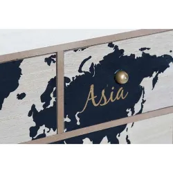 Compra MINI ARMARIO MADERA 30 X 17 X 11 CM MAPA MUNDI SURTIDO LD164701 al mejor precio